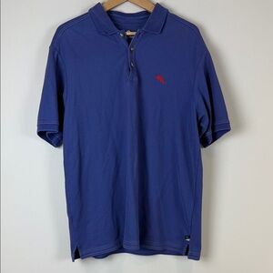 Tommy Bahama Deep Blue Polo Shirt with Red Logo